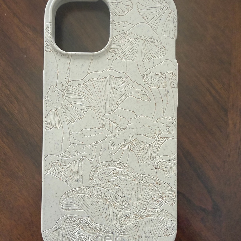 Mushroom Pela Case iPhone 15 Protective Phone Case - Cream neutral